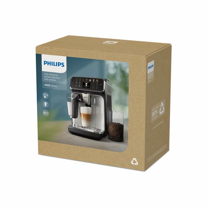 Кофемашина Philips EP4447/90 4400 Series LatteGo 1 Год Гарантия