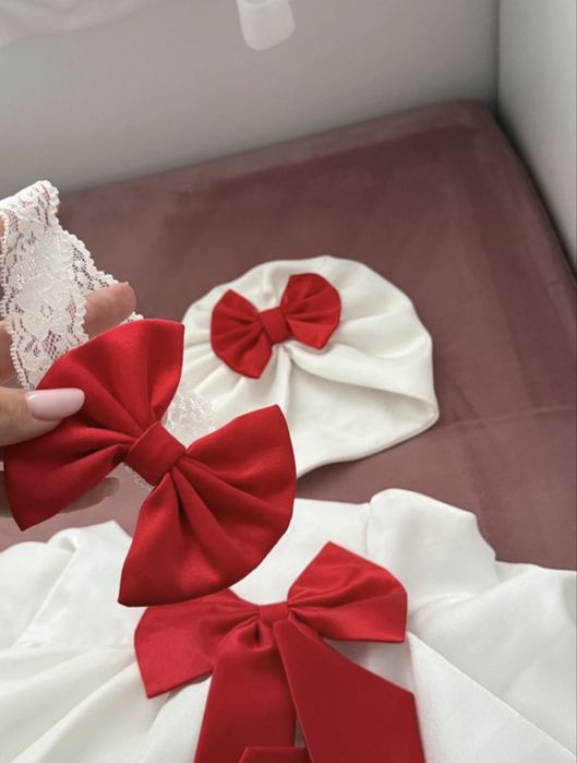 Set rochita, turban si bentita bebe