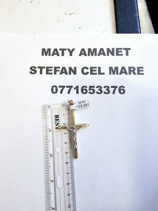 Maty Amanet cruce din aur 14 k 3.03 g cod  420