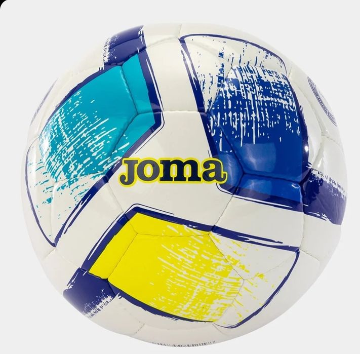 Minge fotbal Joma Dali II, Alb / Turcoaz Fluo (Nr. 5). 5)