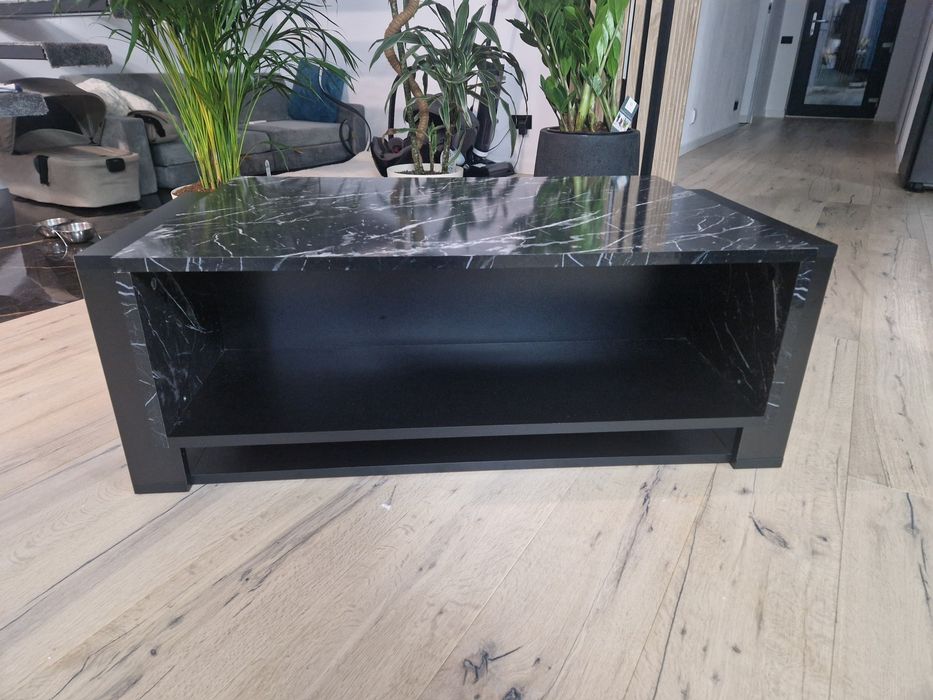 Masuta de cafea Dreptunghiulara din PAL Melaminat Negru L106xH40cm