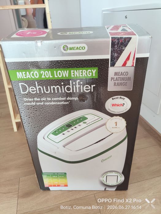 Dezumidificator și filtru aer Meaco 20L Low Energy Platinum