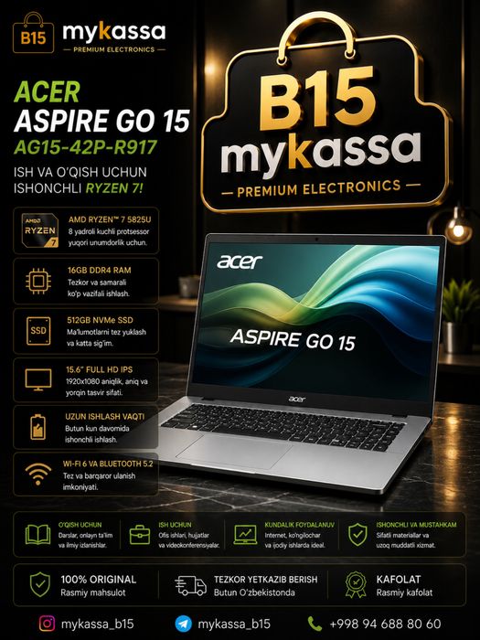 Acer Aspire Go 15 AG15-42P-R917  • Dastavka • New
