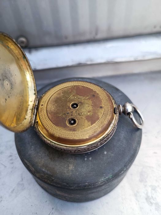 Ceas de buzunar , din argint - anii 1890