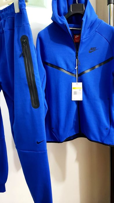 Nike Tech Fleece Royal blue calitate premium