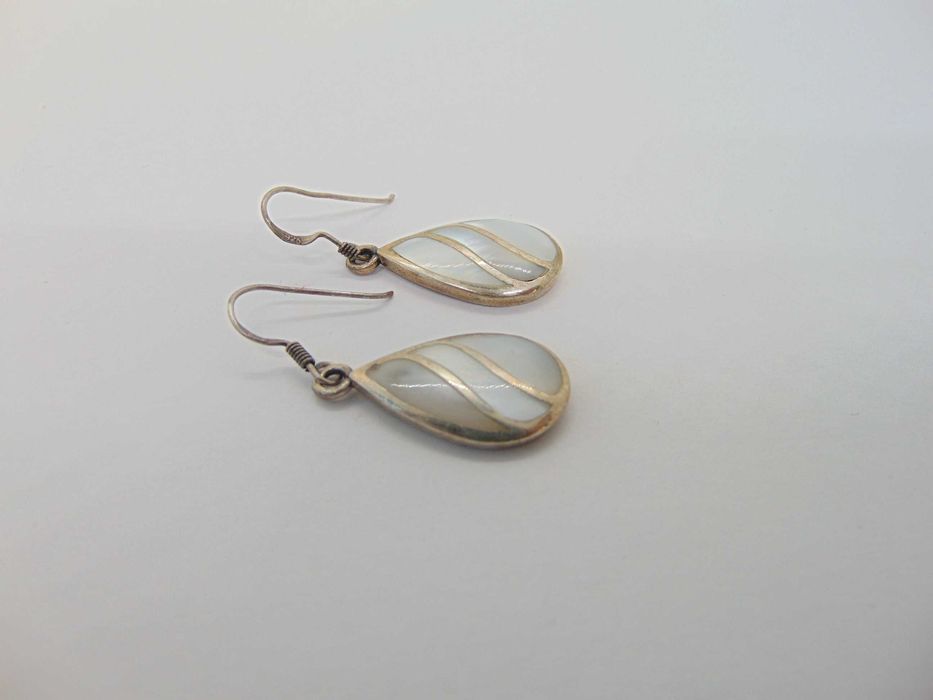 Cercei din argint cu sidef