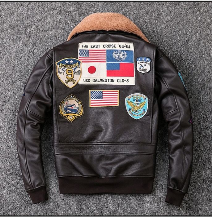 Куртка кожаная пилот