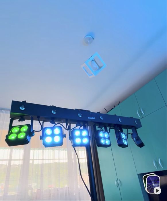 Bară Lumini DJ Eurolite LED KLS-180/6 Compact Light Set – Stare Impecabilă + Husă