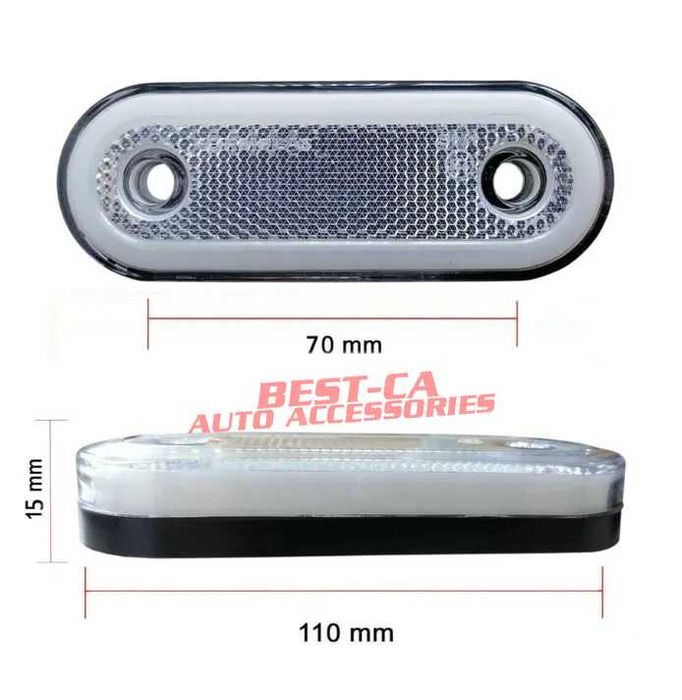 Lampa gabarit alb tip neon cu suport 12-24V E9