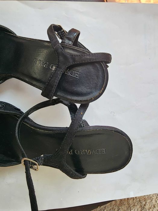 Pantofi eleganți Edward Paul cu toc stiletto, negri, mărimea 37