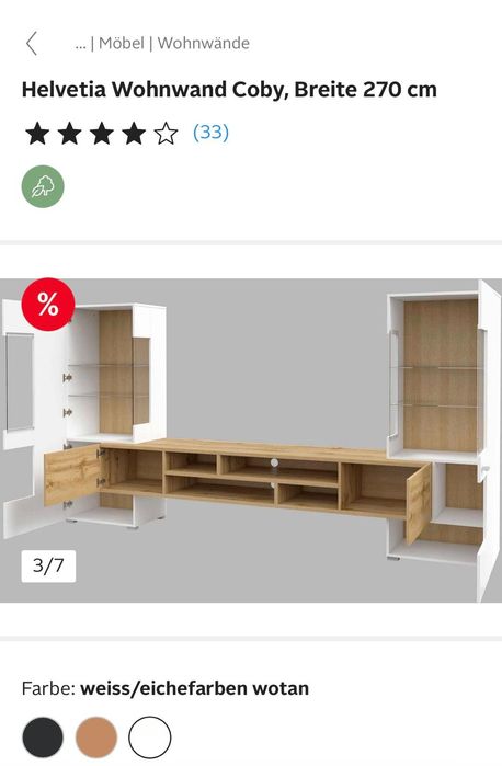 SP! NOU Mobilier living alb-lemn "COBY"