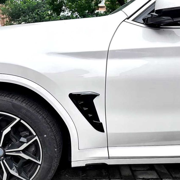 Extensii Ornamente Aripi Laterale BMW X3 G01 X4 G02 Aerisiri Negru Luc