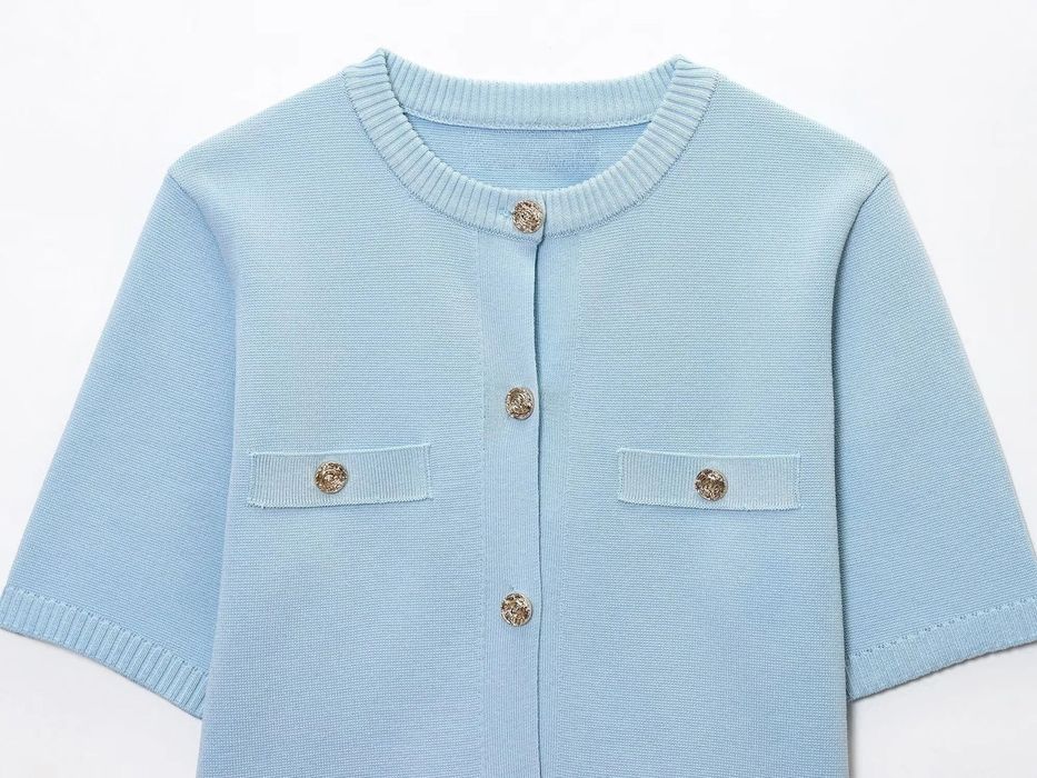 Дамска жилетка с къс ръкав