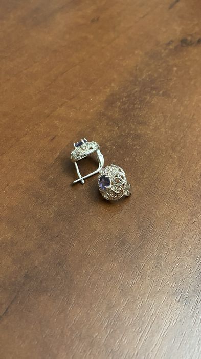 Кольцо серьги в комплекте серебро проба 925