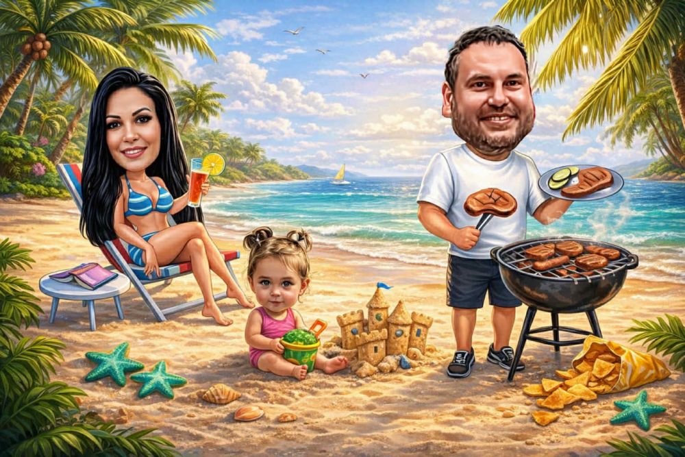 Карикатура с рамка подарък!