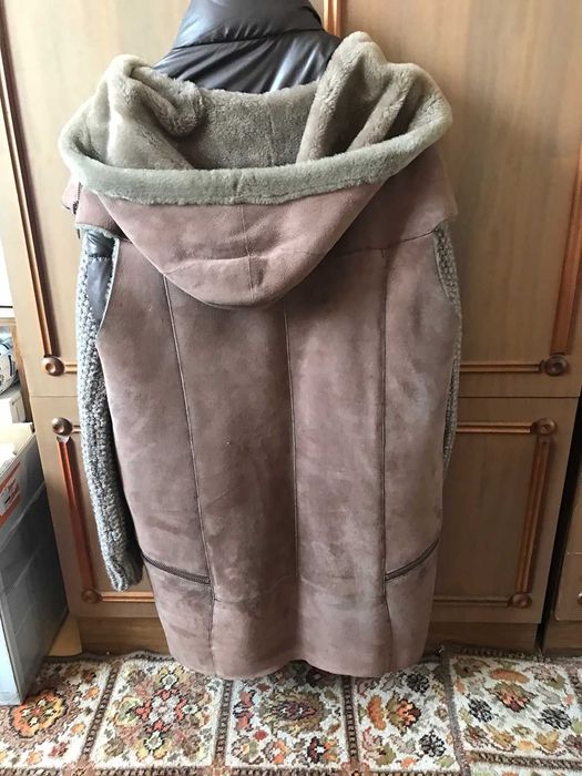 оригинальная  дубленка-двойка