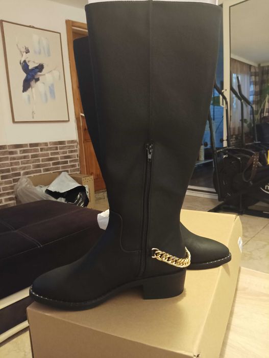 Дамски ботуши By Very,38 номер,черни ботуши