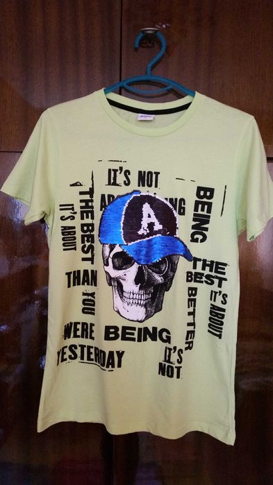 Нова Детска тениска за  7-8 год. , за 150-164 см, в  искрящи цветове .