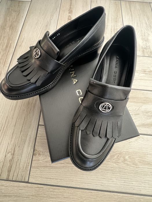 Pantofi loafers Anna Cori, piele naturala, marimea 38, noi nouti