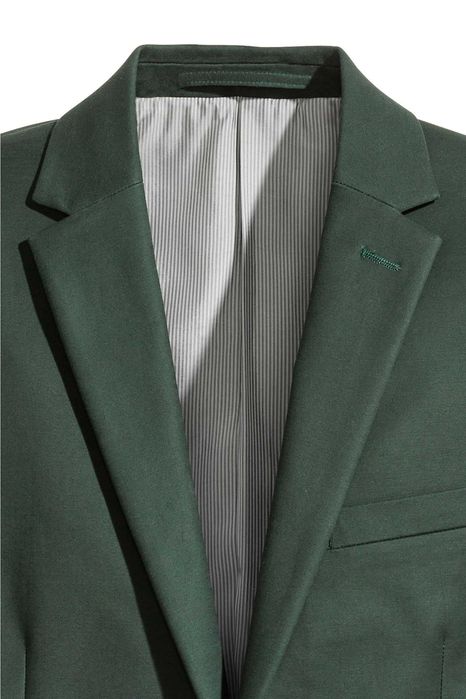 costum H&M stretch mar.50/52 gri-verde inchis talie=90/100, nou+etich.