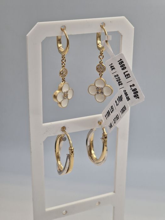 Cercei Aur14k 2,98gr cod 27242 / 2,10gr cod 27153