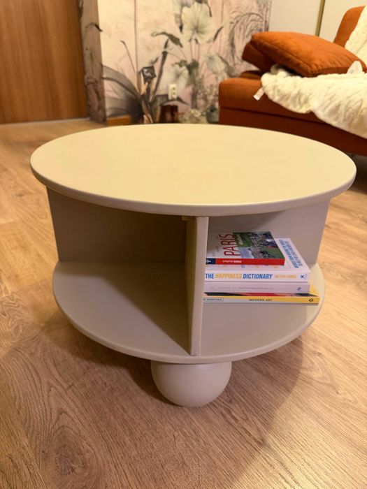 Măsuță auxiliară cafea din lemn de mango H&M, bej uni, living