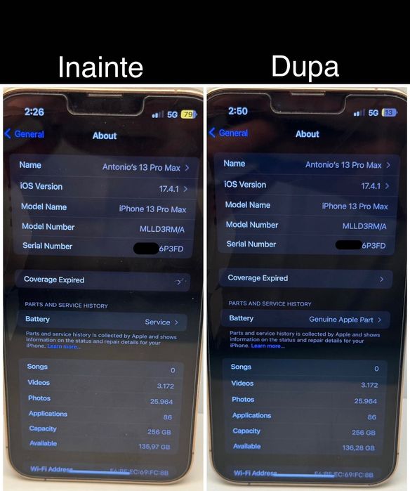 Baterie originala Apple pentru 13 Pro Max