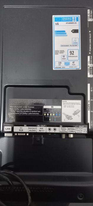 LG 3D 47инча фул HD 4бр.очила перфектен