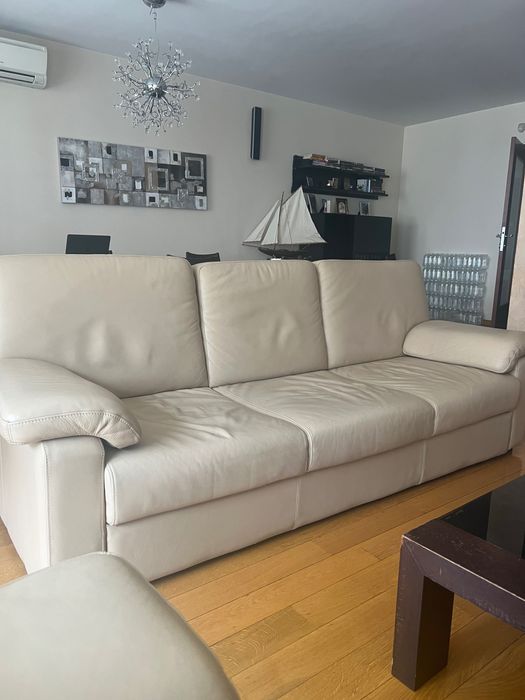 Холна гарнитура, италианска естествена кожа