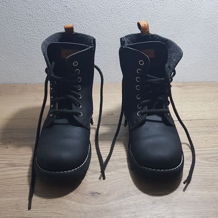 Ghete KAVAT Borgvik noi, bocanci piele neagră made in Suedia Nr. 37 EU