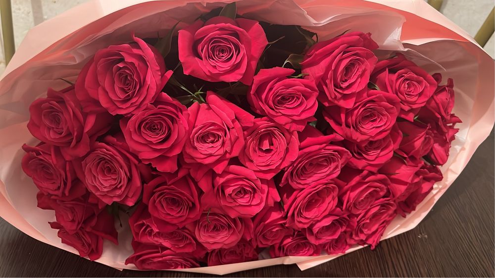 большой букет роз