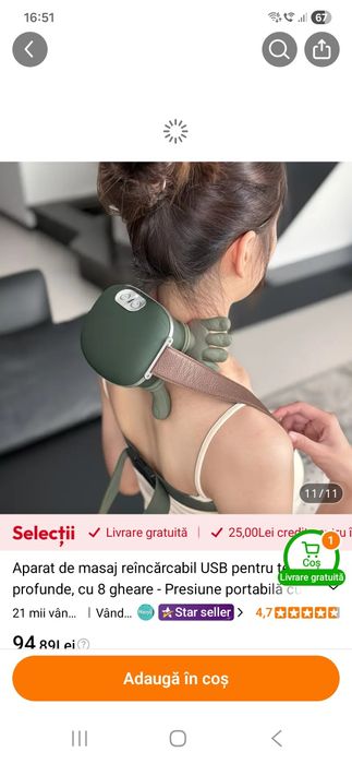 Mânuțe, aparat masage