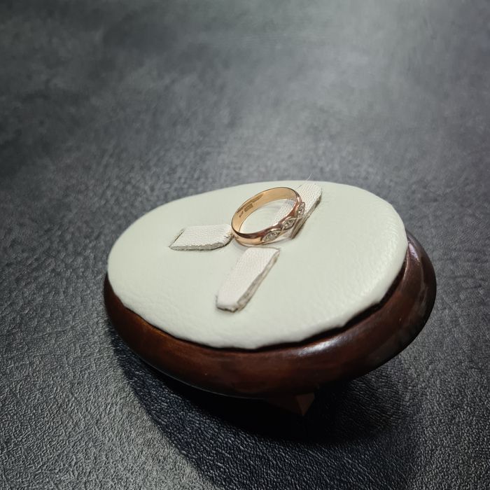 Кольцо Золотое Обручалка с Бриллиантами 583