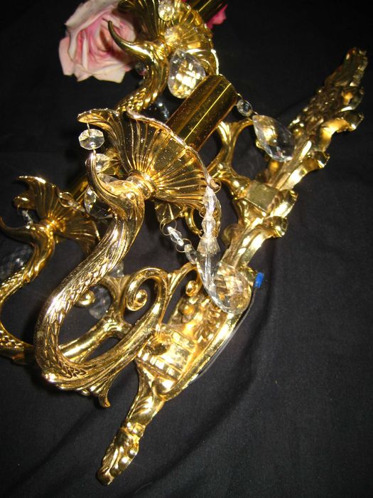 Бра Бронзовое светильник позолоченный