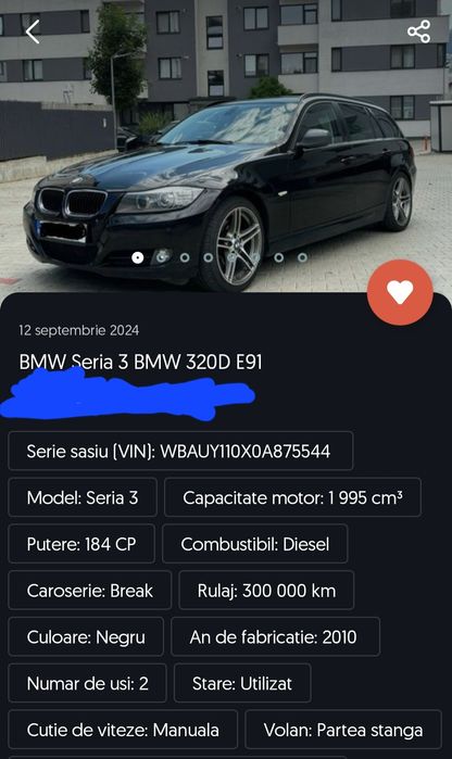 Vând urgent BMW seria 3