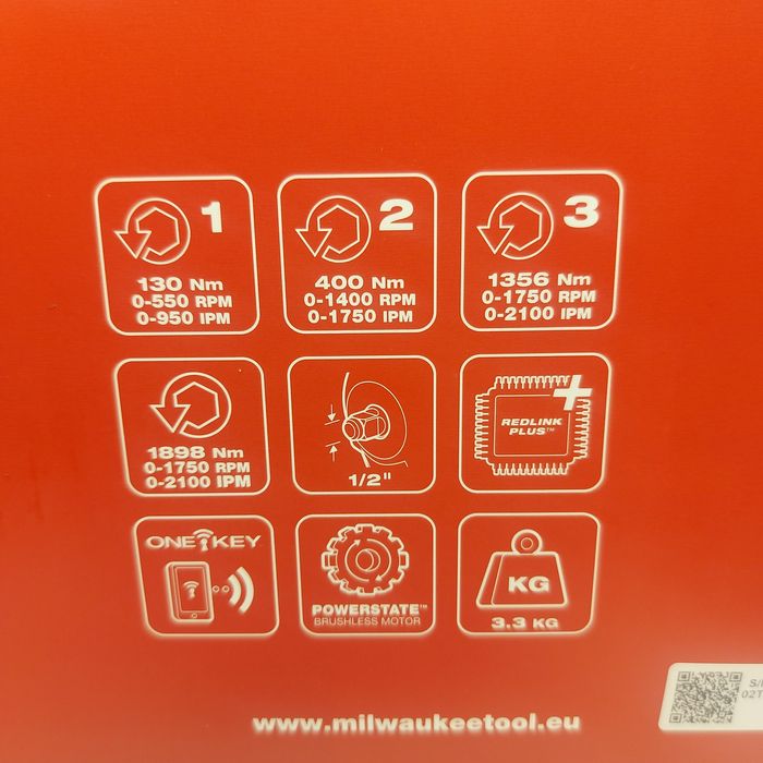 ПРОМОЦИЯ.Мощен гайковерт Milwaukee M18 ONEFHIWF12-0X