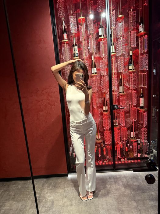 брюки элегантные и боди белый