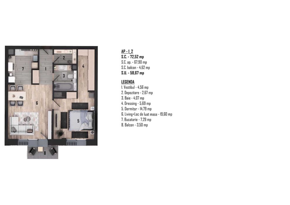 Apartament – Oradea, Orașul Nou - Vedere 5