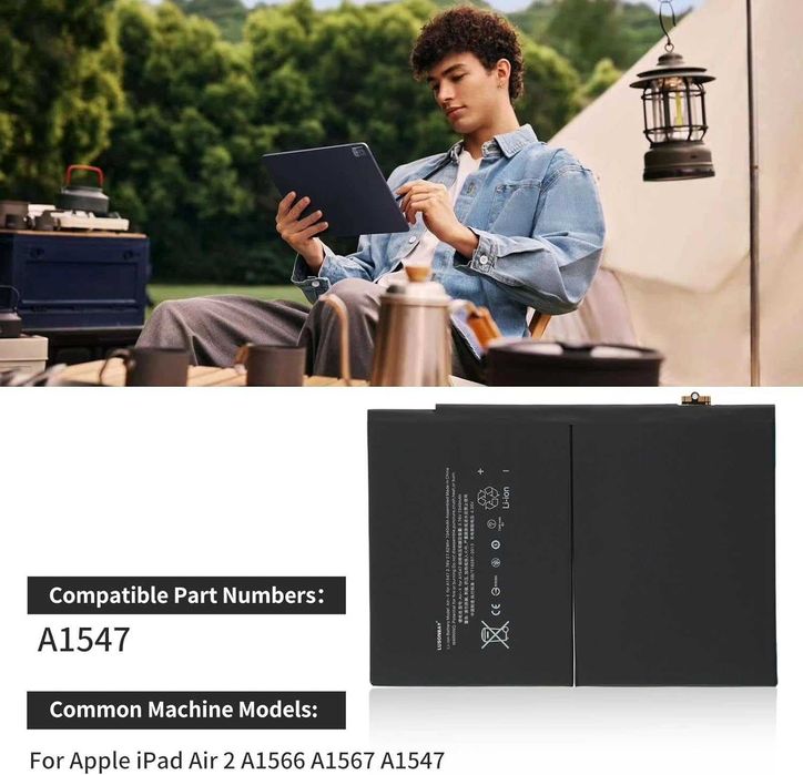 A1547 Литиево-полимерна батерия, съвместима с Apple iPad 6 iPad Air 2 iPad Air 2 WiFi A1547 A1566