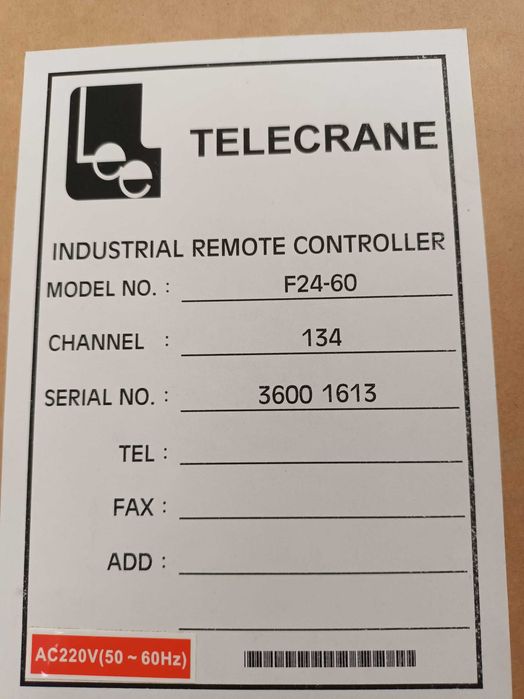 Radiocomanda TELECRANE F24-60