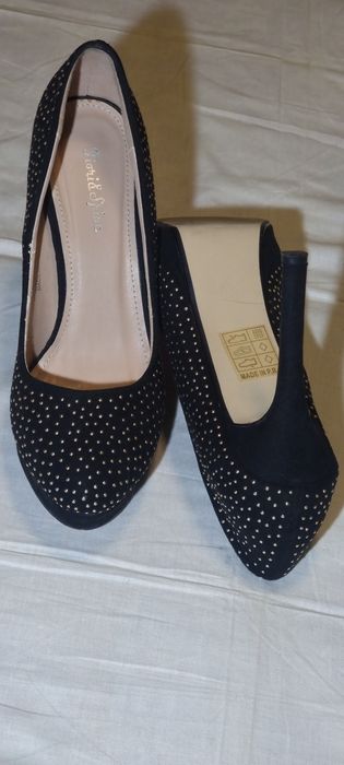Pantofi din piele pt femei  cu toc
