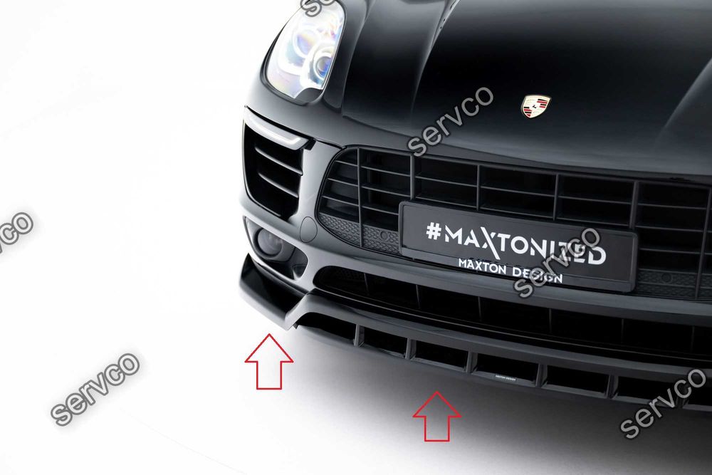 Prelungire splitter bara fata Porsche Macan Mk1 2014-2018 v9