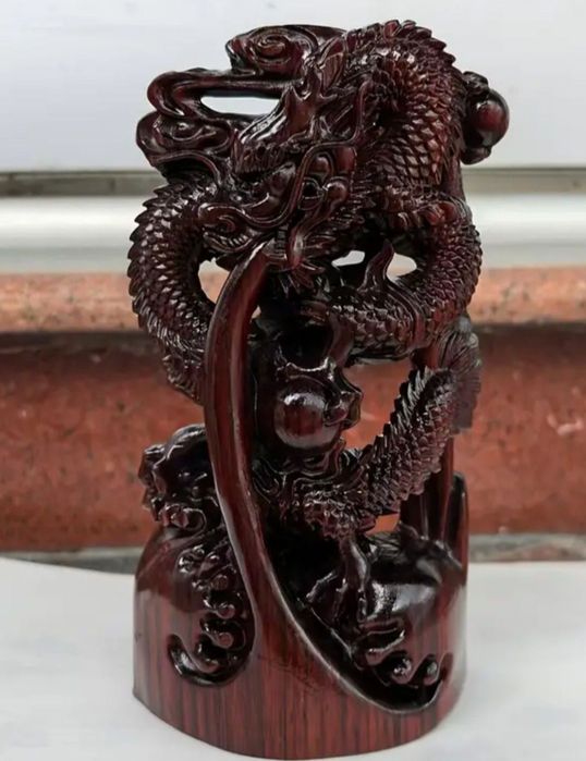 Statuieta dragon in lemn de trandafir
