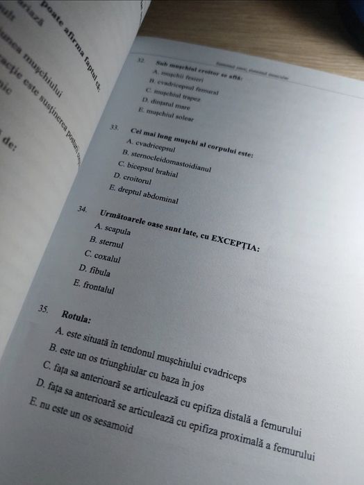 2 x Teste de admitere Anatomie - UMF Iasi