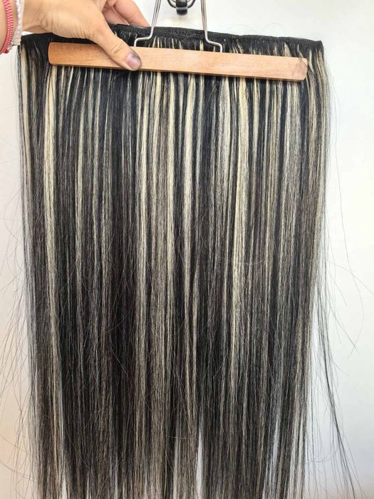 Естествена коса на кичури