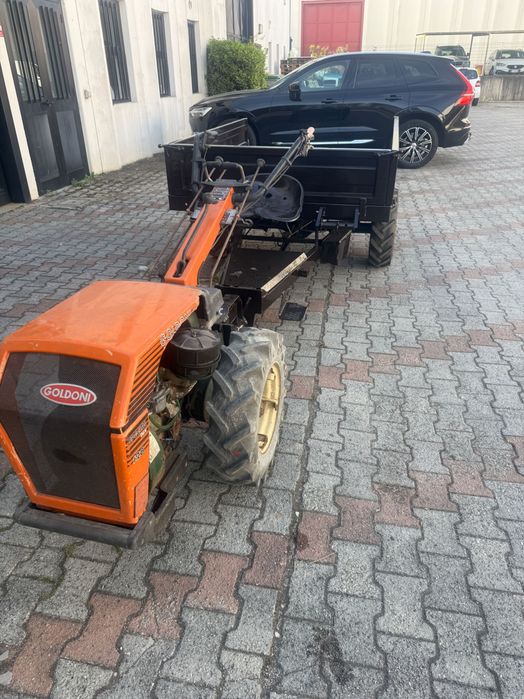 Motocultor Goldoni 14 cv cu remorcă ,freză,plug și răriță 4x4