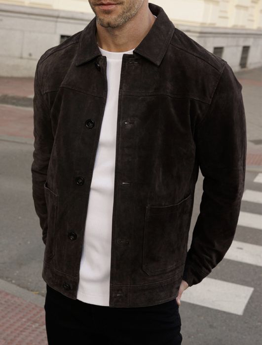 Dan Fox Apparel Leather Jacket мъжко кожено яке/естествена кожа -L