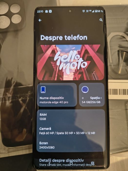 MOTOROLA Edge 40 Pro 5G, 256GB, 12GB RAM, Dual SIM, Interstellar Black
