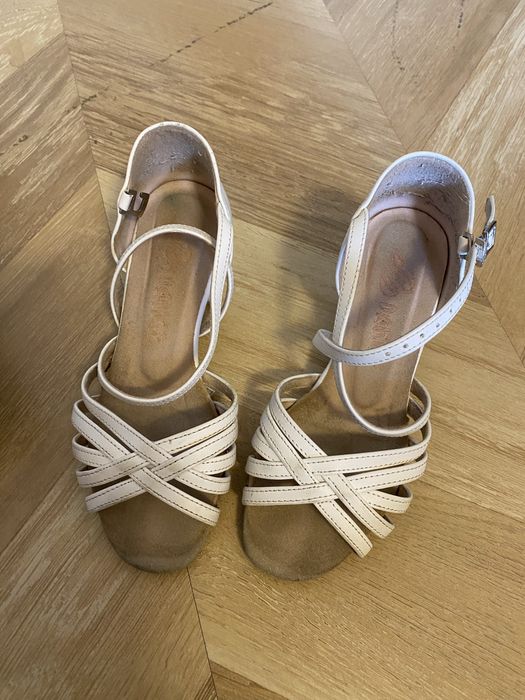 Кожаные бальные туфли