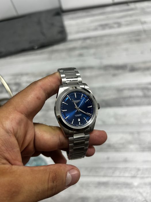 Longines Conquest Automatic 41mm Safir Blue ,  Spate Transparent